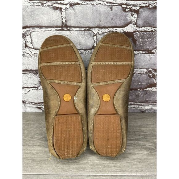 Timberland Brown Nubuck Leather Moc Slip On Loafers Driving Shoes Men Sz 8.5M US - Picture 16 of 16
